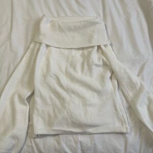 Cupshe White Off-the-Shoulder Sweater